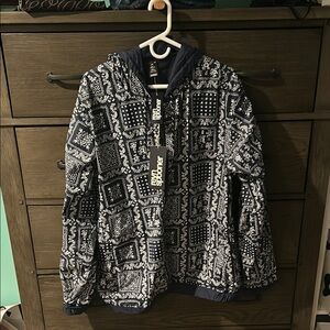 Reyn Spooner White and Blue Windbreaker